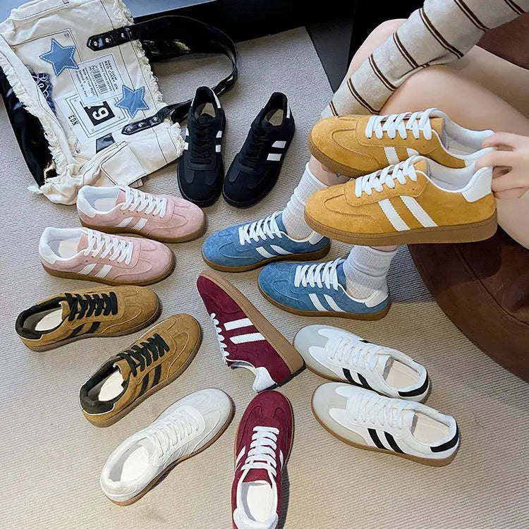 Women's Casual Walking Sneakers - Fashion Flat Vulcanized Shoes for Outdoor Activities