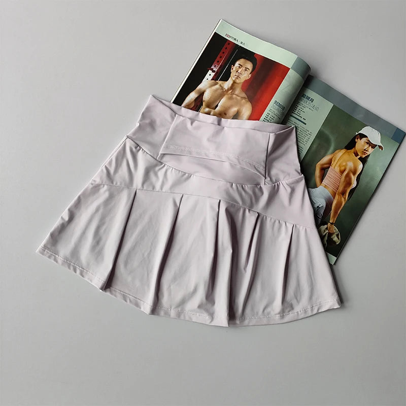 Women's High-Waisted Athletic Skirt - Quick-Dry Sports Skirt for Tennis, Golf & Running