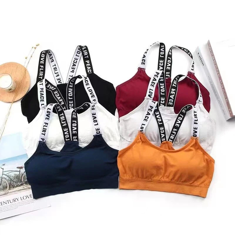 Women's Performance Sports Bra - Padded Push-Up Fitness Top for Gym & Yoga