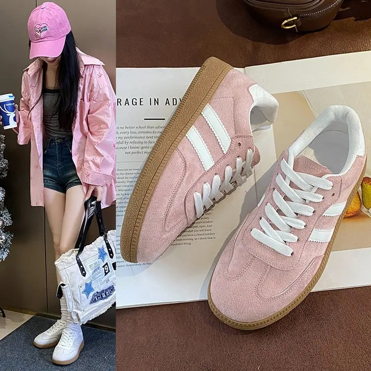 Women's Casual Walking Sneakers - Fashion Flat Vulcanized Shoes for Outdoor Activities