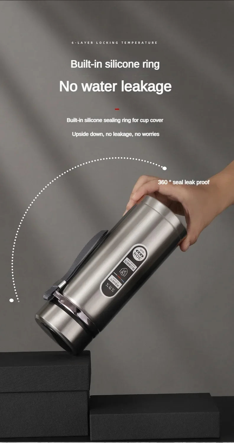 Stainless Steel Thermos Bottle with LED Temperature Display