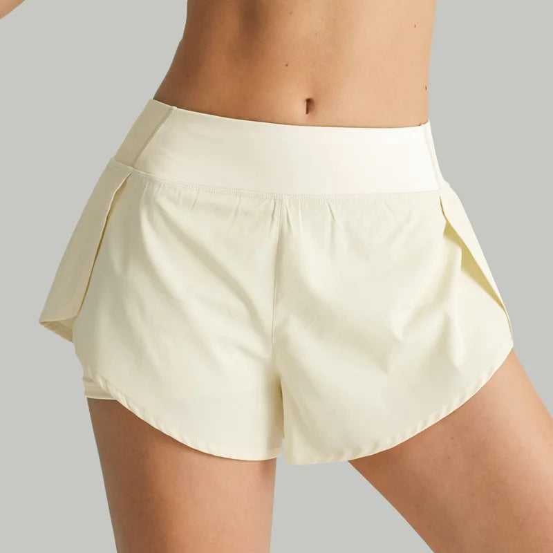 Women's Double-Layer Running Shorts - Athletic Training Shorts for Gym & Yoga