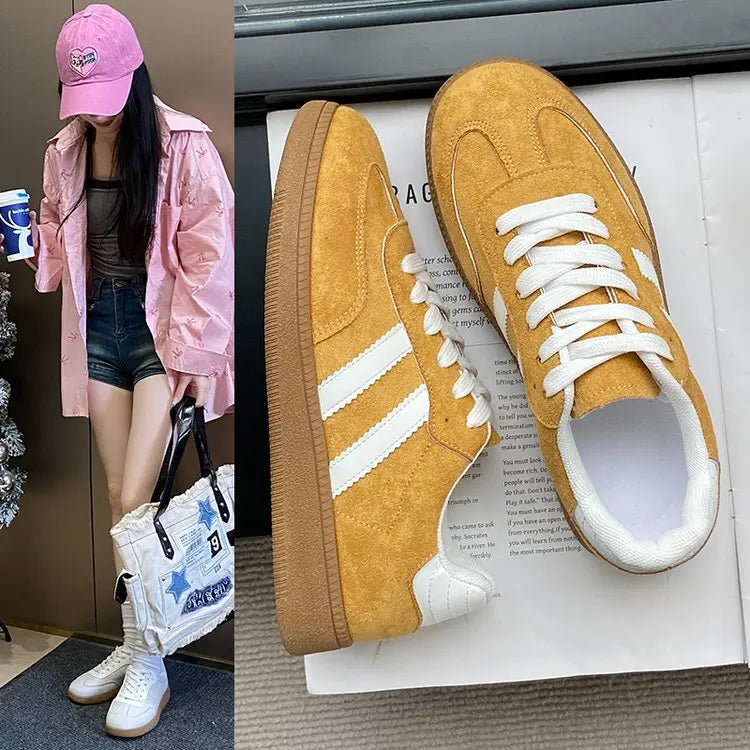 Women's Casual Walking Sneakers - Fashion Flat Vulcanized Shoes for Outdoor Activities