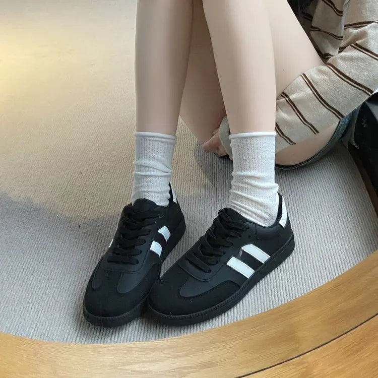 Women's Casual Walking Sneakers - Fashion Flat Vulcanized Shoes for Outdoor Activities