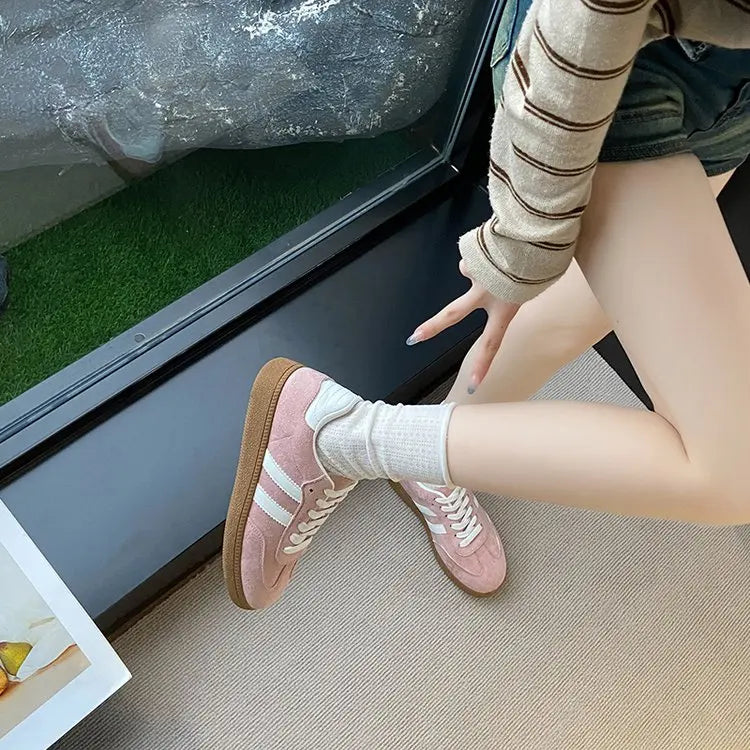 Women's Casual Walking Sneakers - Fashion Flat Vulcanized Shoes for Outdoor Activities