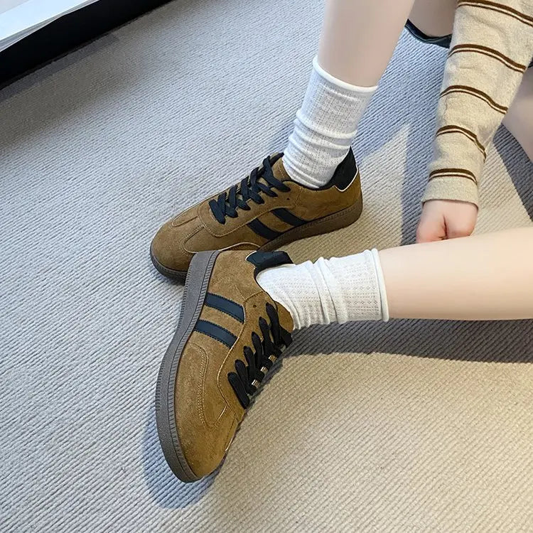 Women's Casual Walking Sneakers - Fashion Flat Vulcanized Shoes for Outdoor Activities
