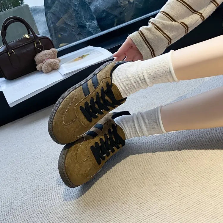 Women's Casual Walking Sneakers - Fashion Flat Vulcanized Shoes for Outdoor Activities