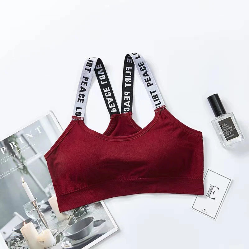 Women's Performance Sports Bra - Padded Push-Up Fitness Top for Gym & Yoga