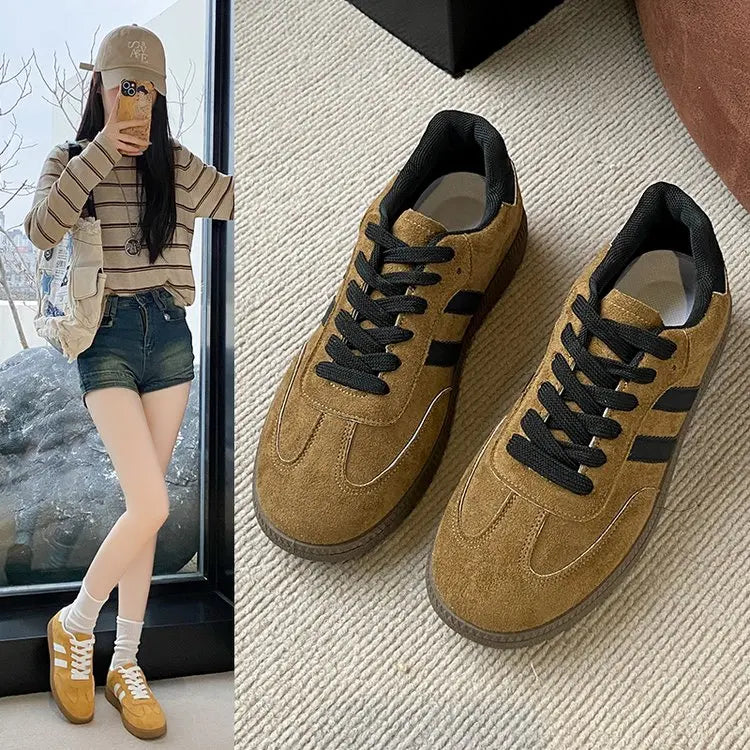Women's Casual Walking Sneakers - Fashion Flat Vulcanized Shoes for Outdoor Activities
