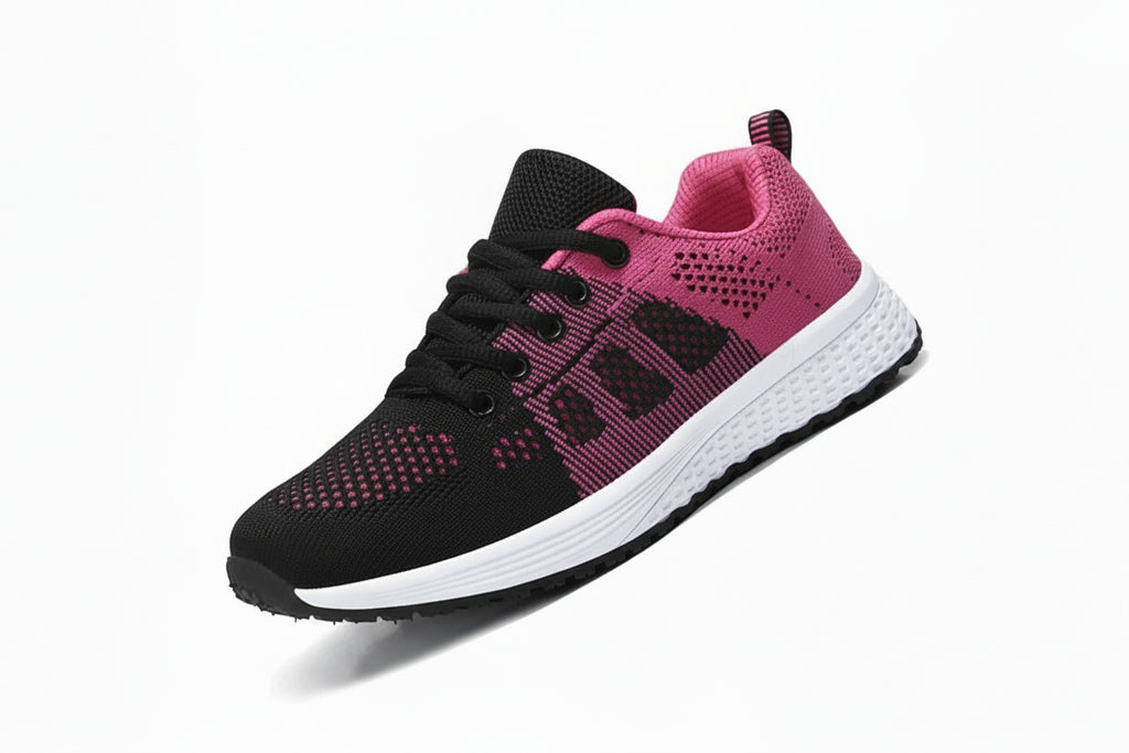 Women's Athletic Running Shoes - Breathable Mesh Platform Sneakers