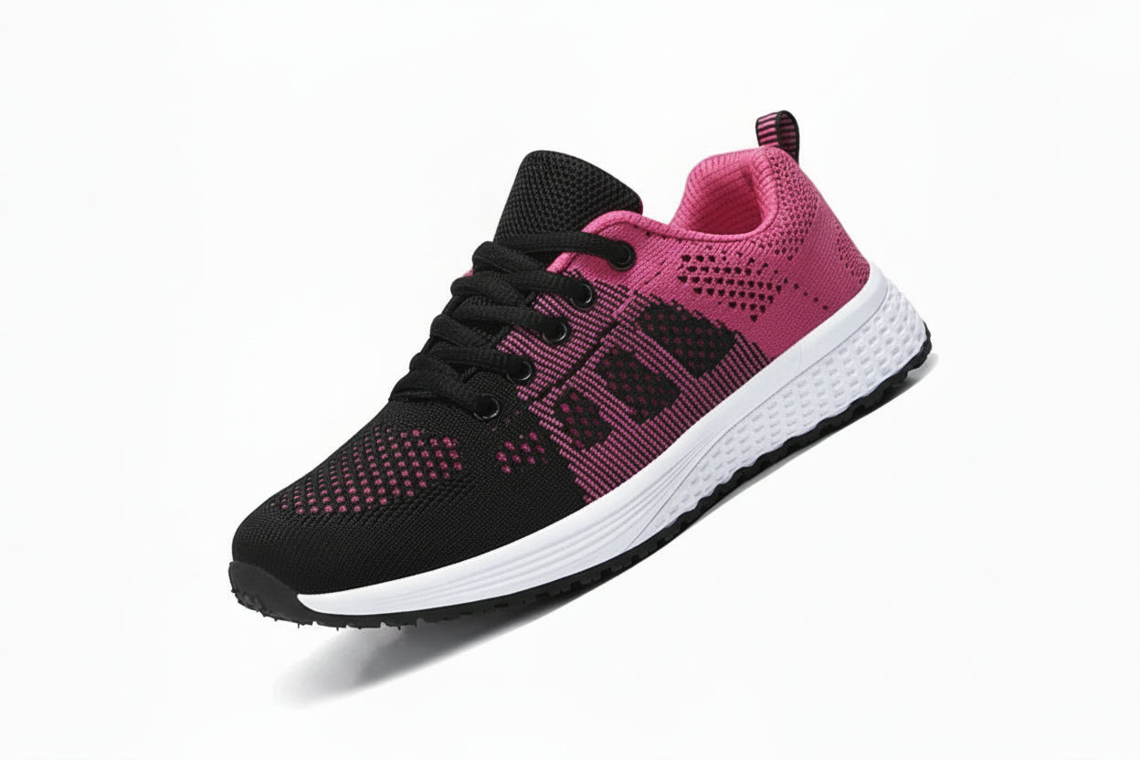 Women's Athletic Running Shoes - Breathable Mesh Platform Sneakers
