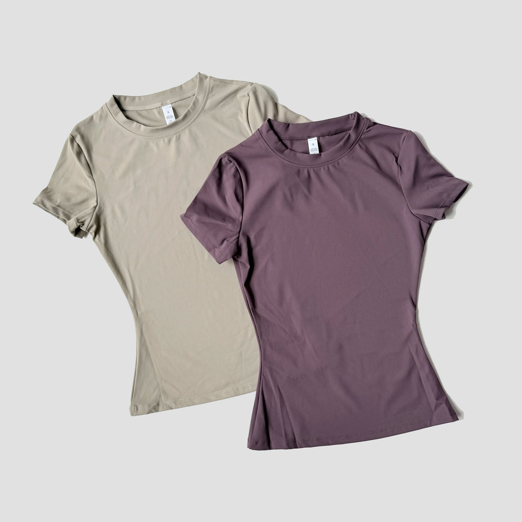 Women's Seamless Yoga Top - Short Sleeve Performance Fitness Shirt