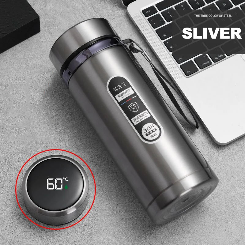 Stainless Steel Thermos Bottle with LED Temperature Display