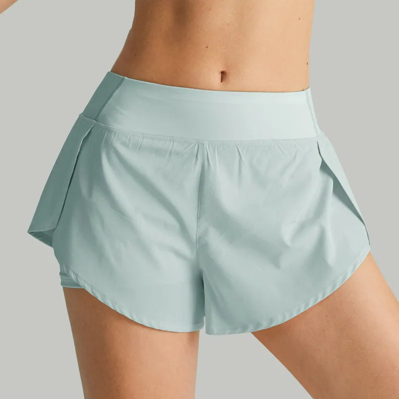 Women's Double-Layer Running Shorts - Athletic Training Shorts for Gym & Yoga