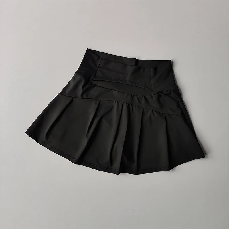 Women's High-Waisted Athletic Skirt - Quick-Dry Sports Skirt for Tennis, Golf & Running