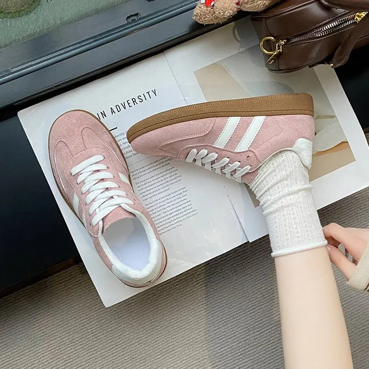 Women's Casual Walking Sneakers - Fashion Flat Vulcanized Shoes for Outdoor Activities