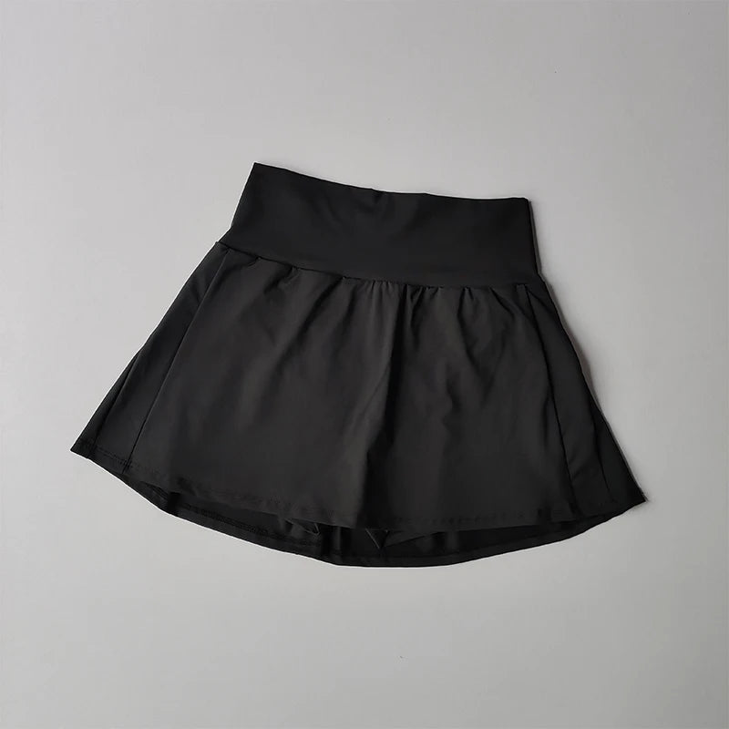 Women's High-Waisted Athletic Skirt - Quick-Dry Sports Skirt for Tennis, Golf & Running