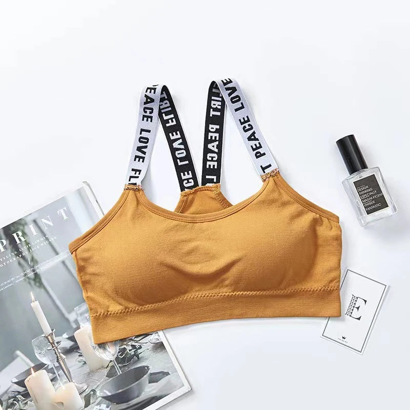 Women's Performance Sports Bra - Padded Push-Up Fitness Top for Gym & Yoga