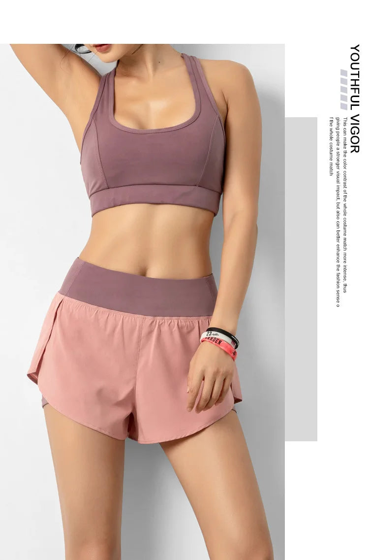 Women's Double-Layer Running Shorts - Athletic Training Shorts for Gym & Yoga