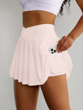 Women's Athletic Tennis Skirt - Quick-Dry Sports Skirt with Phone Pocket