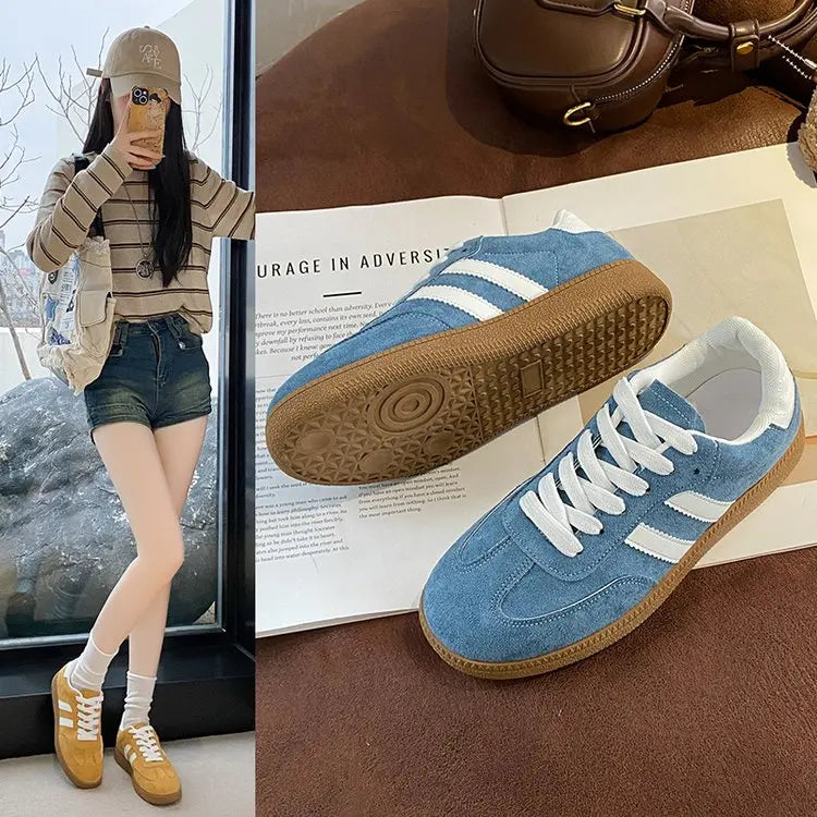 Women's Casual Walking Sneakers - Fashion Flat Vulcanized Shoes for Outdoor Activities
