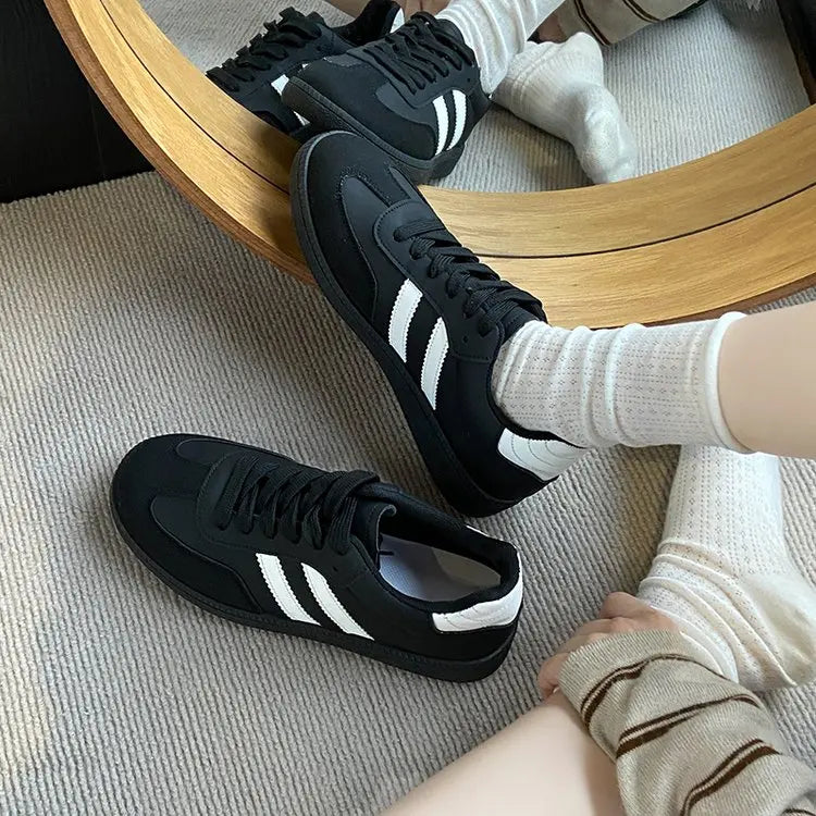 Women's Casual Walking Sneakers - Fashion Flat Vulcanized Shoes for Outdoor Activities