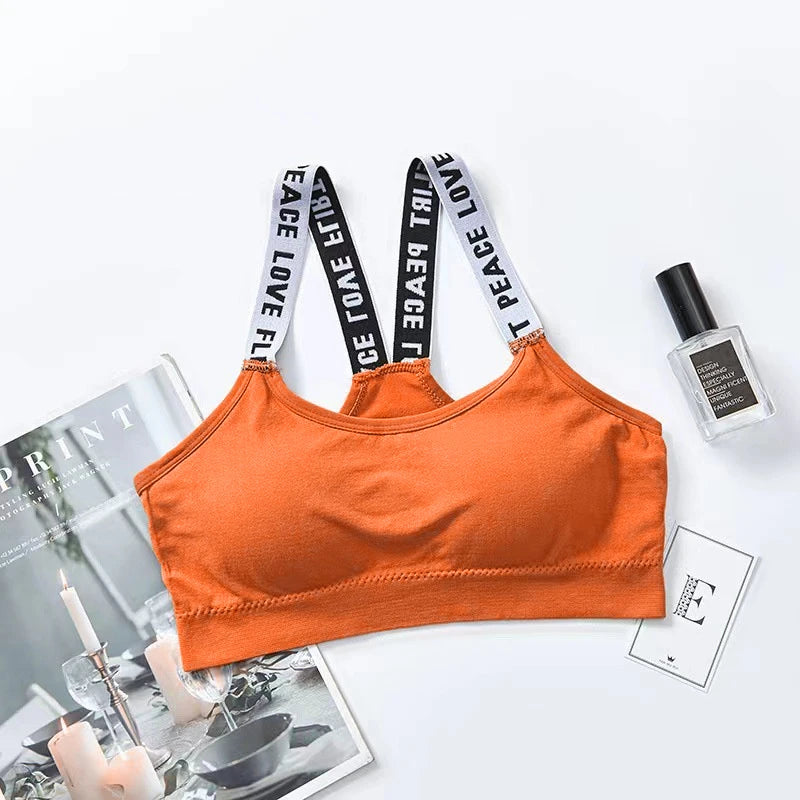 Women's Performance Sports Bra - Padded Push-Up Fitness Top for Gym & Yoga
